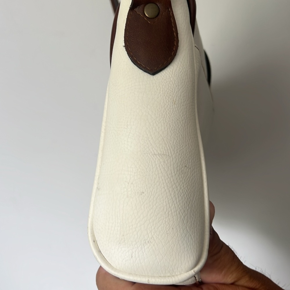 Vtg 90s Liz Claiborne Brown and White Women’s Crossbody Purse 🔴 - Picture 6 of 9